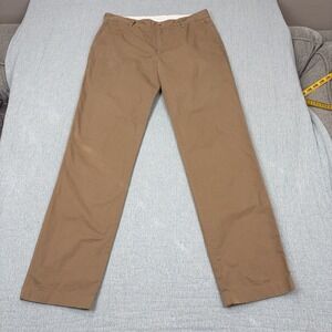 Lacoste HH7138 Pants Mens Size 32x30 Beige Chino Straight Leg‎ Logo Adult